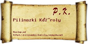 Pilinszki Károly névjegykártya